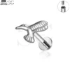 SG4156 - ASTM F136 Titanium Eagle Design Threaded Labret Wholesale for Lip and Cartilage Piercings - Image 2