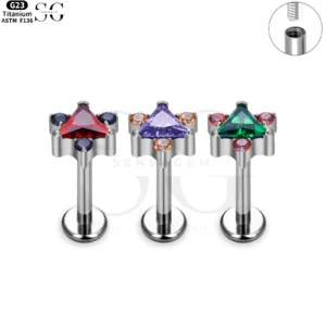 SG4158 - Titanium Polygonal Labret Piercing