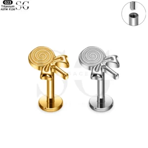 SG4165 - Lollipop Shape Titanium Threaded Labret