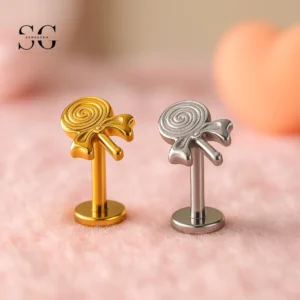 SG4165 - Lollipop Shape Titanium Threaded Labret