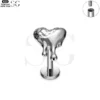 SG4166 - Satanic Heart Shape Titanium Threaded Labret - Image 2