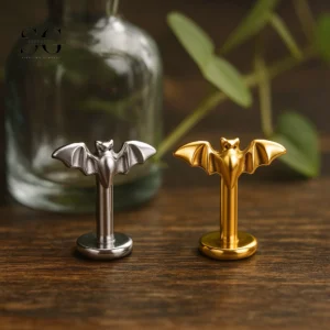 SG4167 - Bat Shape Titanium Threaded Labret for Piercings