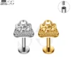 SG4171 - Handbag Shape F136 Titanium Threaded Labret for Piercings