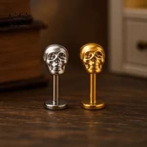 SG4172 - Ghost Face Shape F136 Titanium Threaded Labret for Piercings