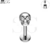 SG4172 - Ghost Face Shape F136 Titanium Threaded Labret for Piercings - Image 2