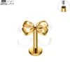 SG4173 - Bow Tie Shape F136 Titanium Threaded Labret for Piercings - Image 2