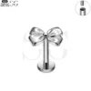 SG4173 - Bow Tie Shape F136 Titanium Threaded Labret for Piercings - Image 3