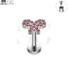SG4177 - Bowtie Shaped Zircon F136 Titanium Threaded Labret - Image 4