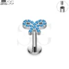 SG4177 - Bowtie Shaped Zircon F136 Titanium Threaded Labret - Image 5