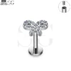 SG4177 - Bowtie Shaped Zircon F136 Titanium Threaded Labret - Image 6