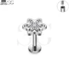 SG4178 - Snowflake Shaped Zircon F136 Titanium Threaded Labret - Image 5