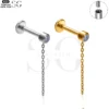 SG4179 - Cylinder Pendant F136 Titanium Threaded Labret