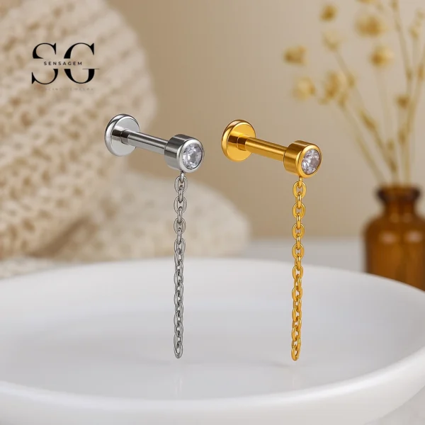 SG4179 - Cylinder Pendant F136 Titanium Threaded Labret