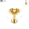SG4182 - F136 Titanium Threaded Labret with Heart Design - Image 2