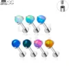 SG4187 - F136 Titanium Threaded Labret with Opal or Zircon Gem