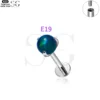 SG4187 - F136 Titanium Threaded Labret with Opal or Zircon Gem - Image 12