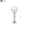 SG4187 - F136 Titanium Threaded Labret with Opal or Zircon Gem - Image 6