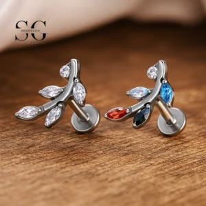 SG4202 - F136 Titanium Branch Shape Labret Jewelry