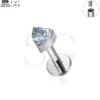 SG4203 - F136 Titanium Triangle Zircon Labret - Image 3
