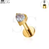 SG4203 - F136 Titanium Triangle Zircon Labret - Image 2