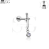 SG4222 - F136 Titanium Threaded Labret with Pendant Designs - Image 2