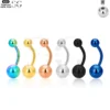 SG6017 G23 Titanium Threaded Belly Button Ring – Stylish Outer Thread Belly Piercing Jewelry