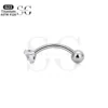 SG7016 Internally Threaded Eyebrow Barbell with Crystal - Image 3