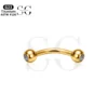 SG7023 Internally Threaded Titanium Eyebrow Barbell with Zircon - Image 17