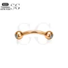 SG7023 Internally Threaded Titanium Eyebrow Barbell with Zircon - Image 18