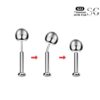 SG8013 Push Pin Ball for Labret – Threadless Design, 316L or F136 Titanium, Multiple Sizes - Image 4