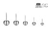 SG8013 Push Pin Ball for Labret – Threadless Design, 316L or F136 Titanium, Multiple Sizes