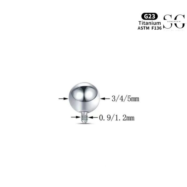 SG8014 Internally Threaded Ball for Lip, Nose, and Ear Piercings - Image 6