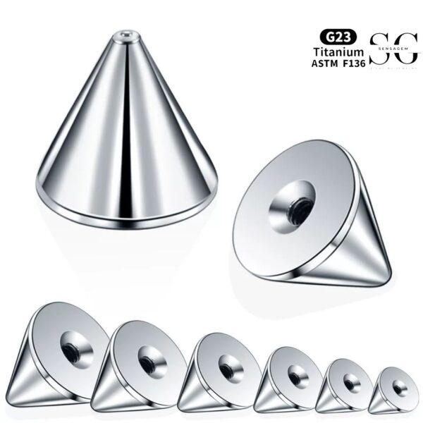 SG8016 Externally Threaded Cones for Lip, Nose, Belly, and Ear Piercings