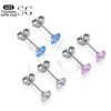 SG9011 F136 Titanium Zircon Stud Earrings – Hypoallergenic