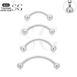 SGYS8002 Titanium Curved Barbell for Piercing
