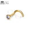 SGJT16 Titanium Eyebrow Barbell with Zircon Ball