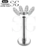 SGYS1003 Internal Thread Labret with Zircon Lightning and Chain Design - Image 2