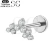 SGYS1005 Internal Thread Labret with Heart Zircon