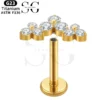 SGYS1005 Internal Thread Labret with Heart Zircon - Image 2