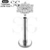 SGYS1010 Internal Thread Labret Size:1.2*8mm Material: G23 Titanium - Image 2