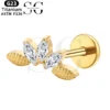 SGYS1013 Internal Thread Labret with Floral Design