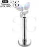 SGYS1015 Internal Thread Labret with Minimalist Dual-Color Zircon Design - Image 3