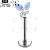 SGYS1015 Internal Thread Labret with Minimalist Dual-Color Zircon Design - Image 4