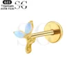 SGYS1015 Internal Thread Labret with Minimalist Dual-Color Zircon Design - Image 2