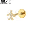 SGYS1022 Internal Thread Labret Airplane Design Implant Grade Titanium