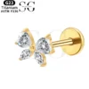SGYS1034 Internal Thread Labret with Butterfly Design