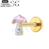 SGYS1041 Umbrella-Shaped G23 Titanium Labret with Multicolor Zircon Gemstones - Image 8
