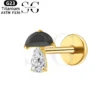 SGYS1041 Umbrella-Shaped G23 Titanium Labret with Multicolor Zircon Gemstones - Image 6