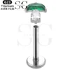 SGYS1041 Umbrella-Shaped G23 Titanium Labret with Multicolor Zircon Gemstones - Image 5