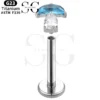 SGYS1041 Umbrella-Shaped G23 Titanium Labret with Multicolor Zircon Gemstones - Image 3